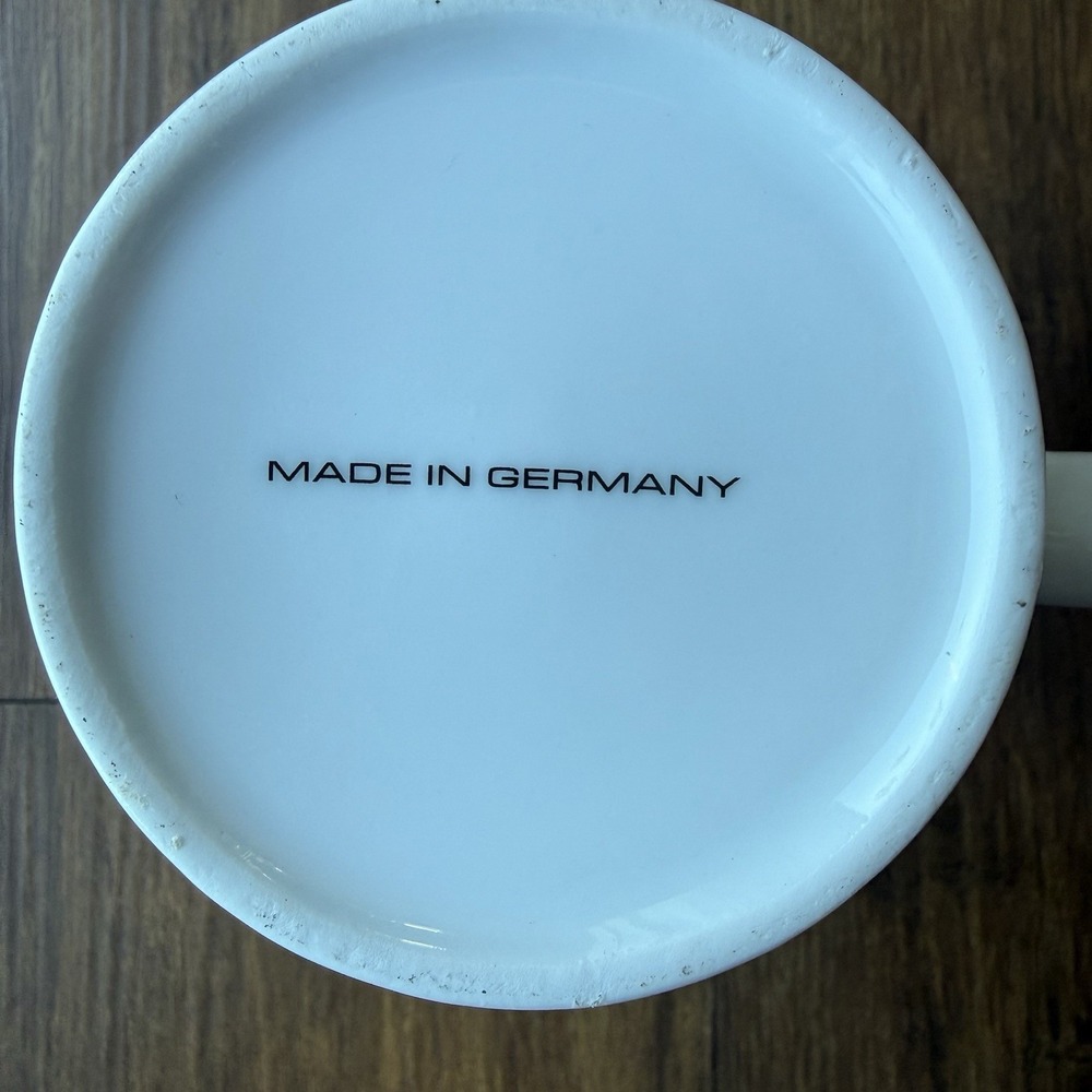 Porsche Coffee Mug Gold Trim Official Crest Logo Made In Germany White 9 oz - Picture 3 of 6